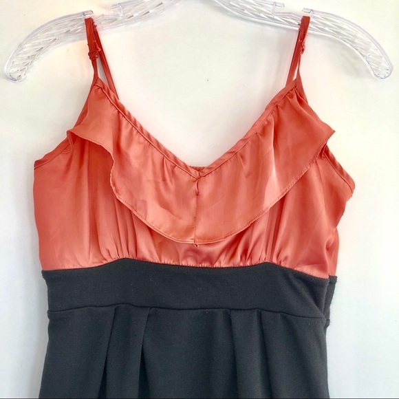 F21 Black & Peach Mini Dress Size Medium - Picture 2 of 7